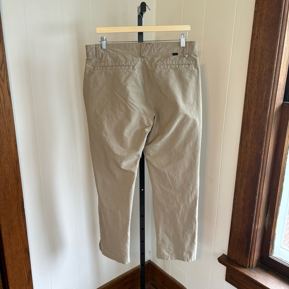 Oakley Tan Nylon Stretch Activewear Flat Front Chino Take Golf Pants Men 34x29 - Picture 2 of 8